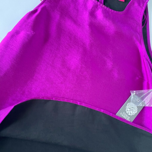 NWT Vince Camuto Sleeveless Textured Satin look Shell Top Size XS - Picture 11 of 12